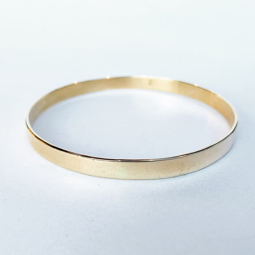 La Plana minimalist gold vermeil bangle bracelet handmade Nina Alexandra
