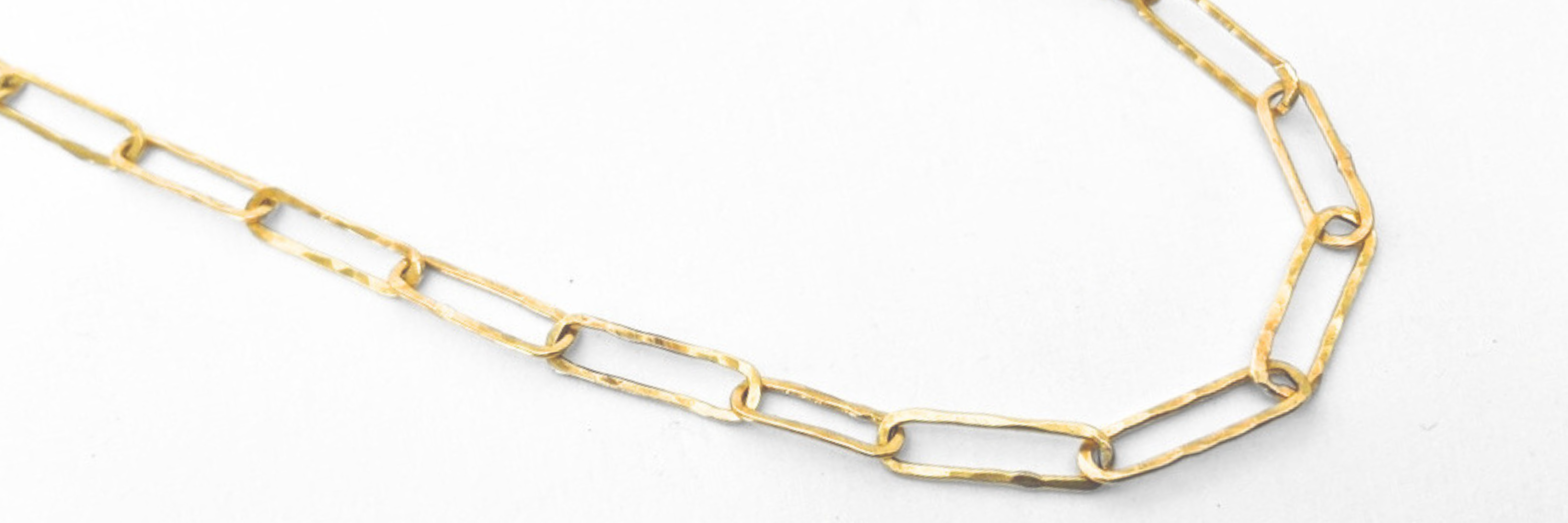 Forged gold chain necklace - Nina Alexandra Jewellery