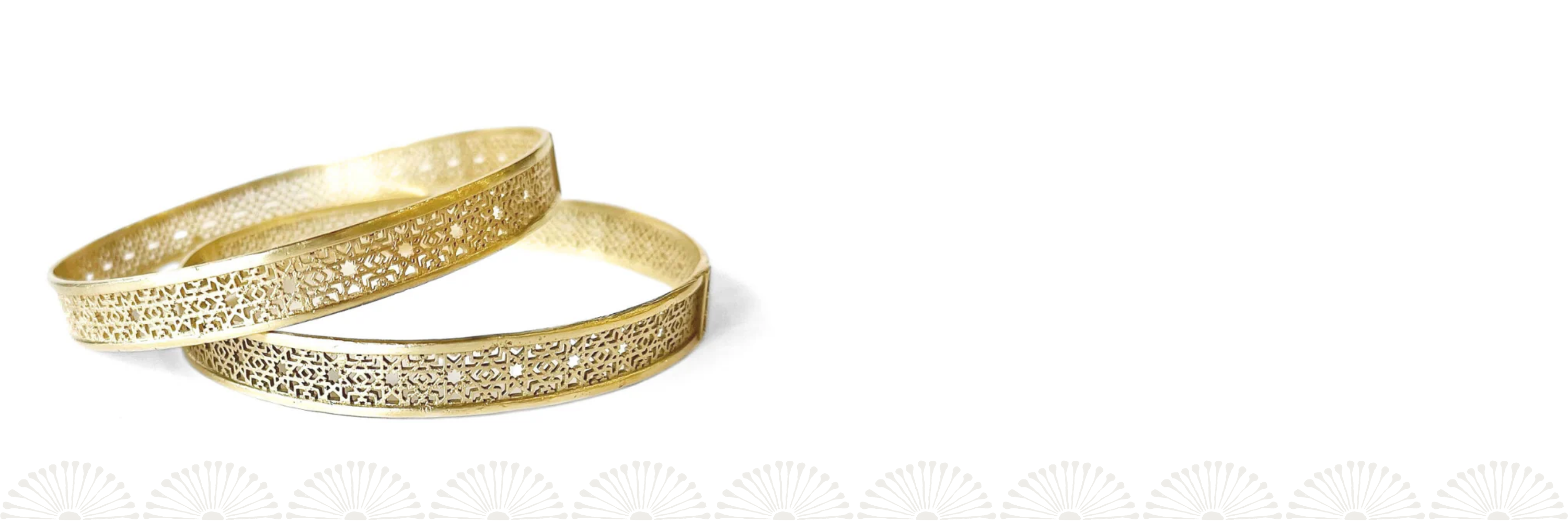 Borja Gold Bangles Morrocan design  - Nina Alexandra Jewellery