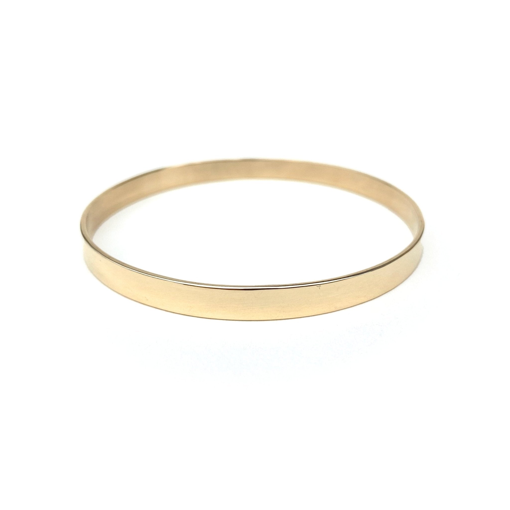 La Plana minimalist gold bangle bracelet handmade Nina Alexandra